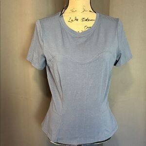 White House Black Market Blue Short Sleeve Top